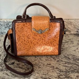 Vintage MC Marc Chantal tooled leather purse handbag